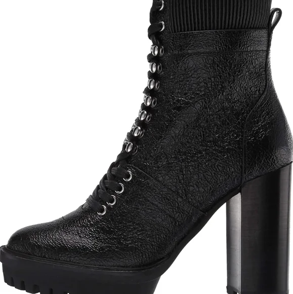 Vince Camuto Ermania Leather Platform Lace-up Bootie -7.5 - Picture 10 of 13